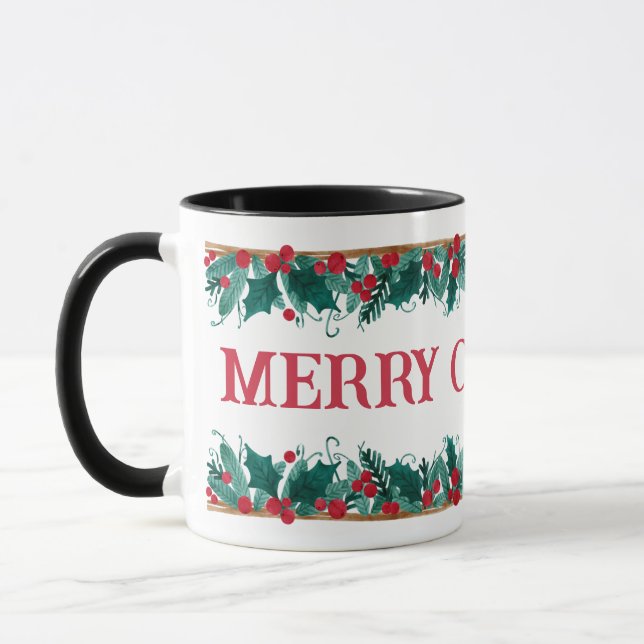 Caneca Fronteira de Natal com Texto (Esquerda)