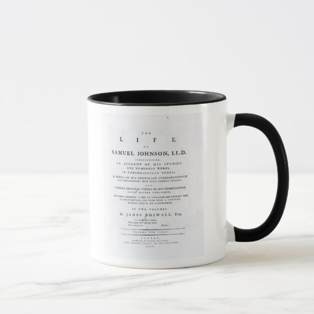 Caneca Frontispício, 'da vida de Samuel Johnson (Direita)