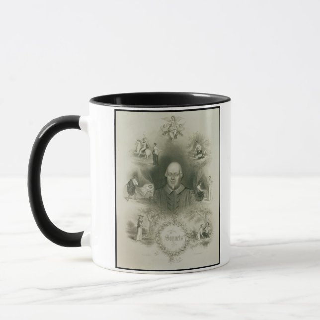 Caneca Frontispiece para os "sonetos", 'do completo (Esquerda)