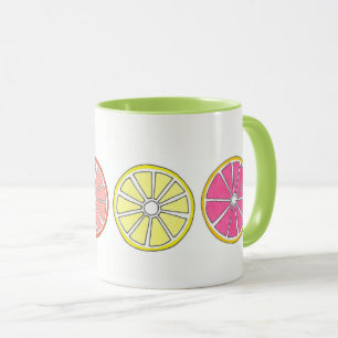 Caneca Fruta Citrus Orange Grapefruit Lemon Limão Tropica