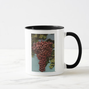 Caneca Fruta Cromo Lithógrafo de Uvas da Califórnia