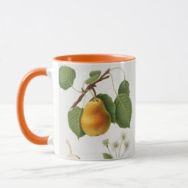 Caneca Fruta de Flor de Pear Botânica Personalizada