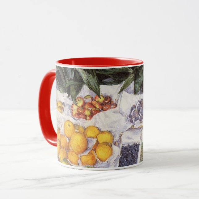 Caneca Fruta de Gustave Caillebotte, Vintage Art (Frente Esquerda)