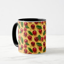 Fruta Feminina Padrão de Cereja de Verão Bonito