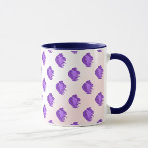 Caneca Fruta Padrões Blueberries e Cream