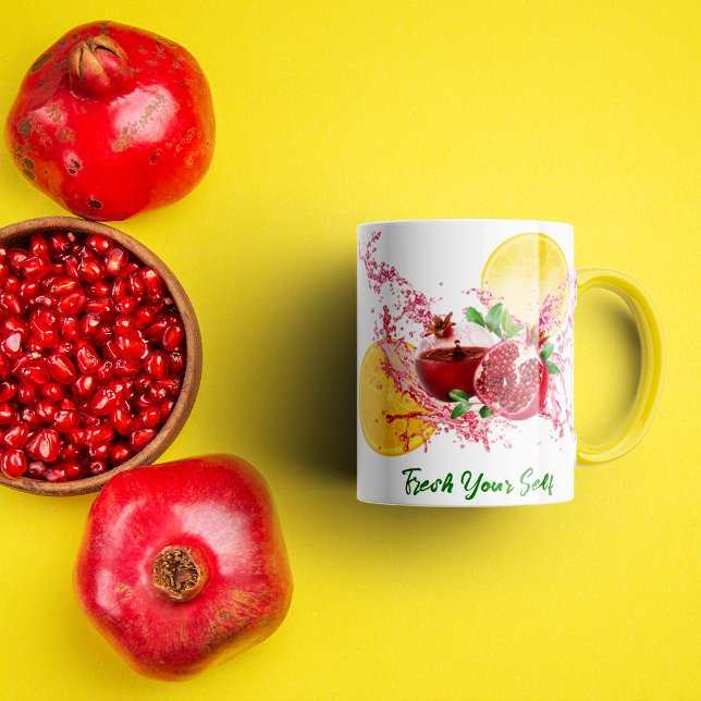 Caneca Frutas de romã Coffee Mug (Criador carregado)