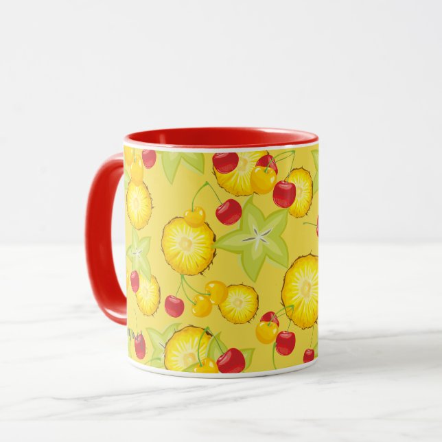 Caneca Frutas de verão doces (Frente Esquerda)