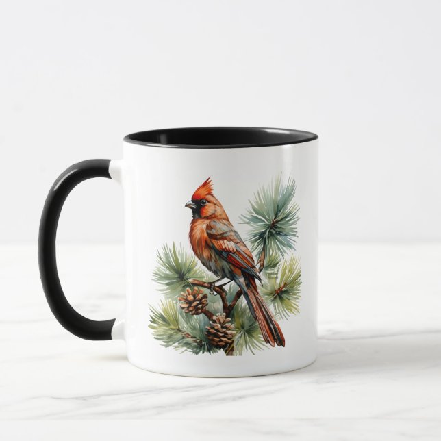 Caneca Frutas Vermelhas Vibrantes com Folhas Verdes Exube (Esquerda)
