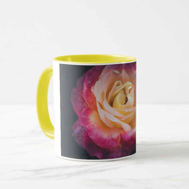 Caneca Fuchsia e rosa amarela (Frente Esquerda)