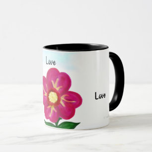 Caneca Fuchsia Flower Love Mugs