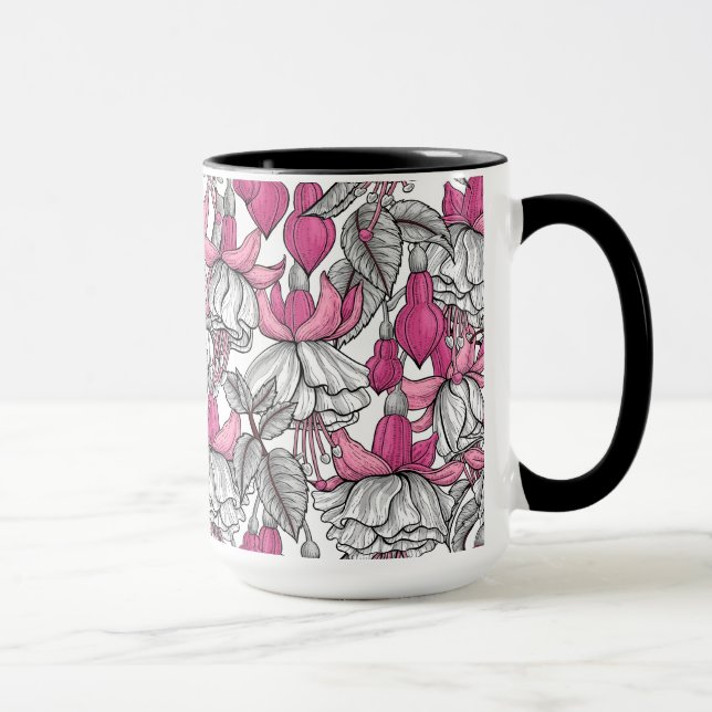 Caneca Fúcsia em branco e rosa (Direita)