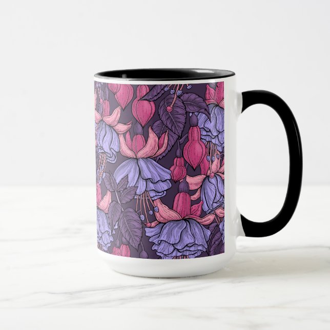 Caneca Fúcsia em rosa e violeta (Direita)