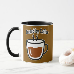 Caneca Fueled by Coffee Work Shirt – Funny Productivity