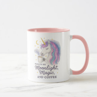 Caneca Fueled by Moonlight, Magic, and Coffee – Mystical 