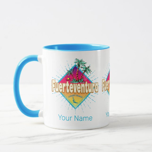 Caneca Fuerteventura Surfer Islands Canary Vintage (Esquerda)