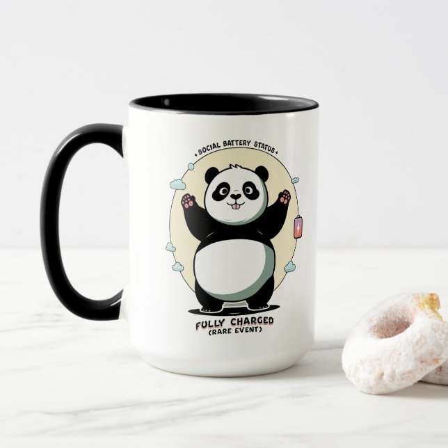 Caneca Fully Charged Rare Event – Social Battery (Com Donut)