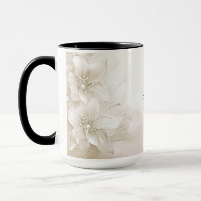 Caneca Fumos de Flores Brancas de Marfim (Esquerda)