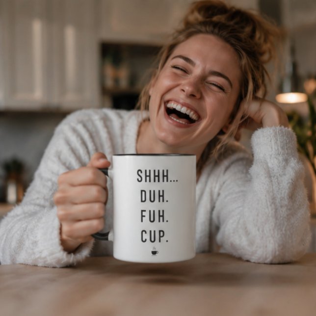 Caneca Fun coffee humor typography modern coworker (Criador carregado)