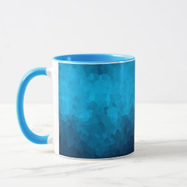 Caneca Fundo Azul Cristalizado por abstrato