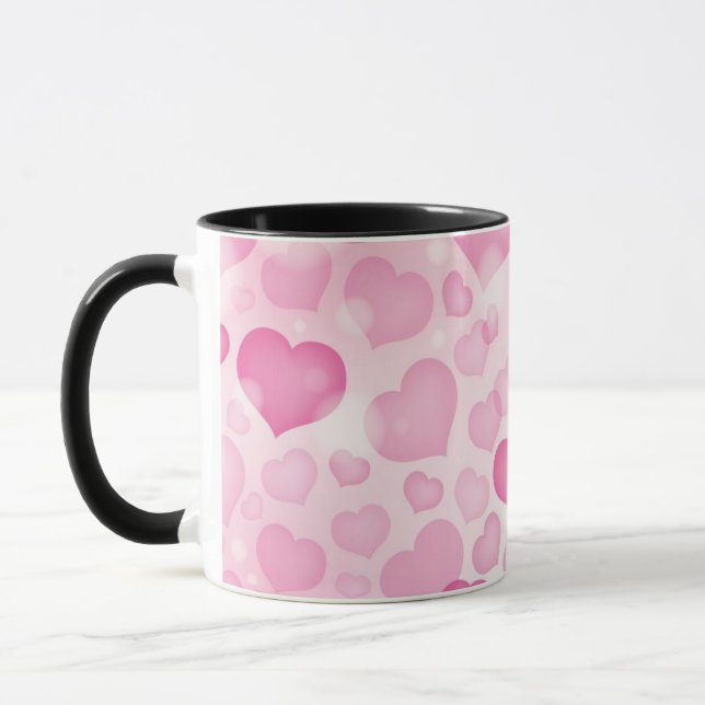 Caneca Fundo com corações (Esquerda)