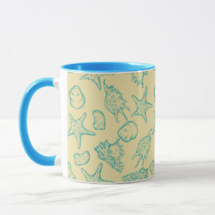 Caneca Fundo com escudos. Mão tirada