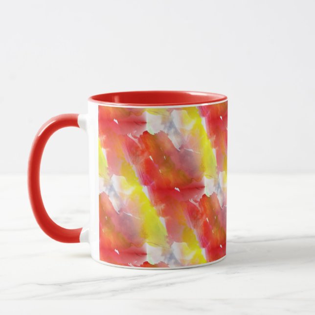 Caneca Fundo da aguarela da textura do design (Esquerda)