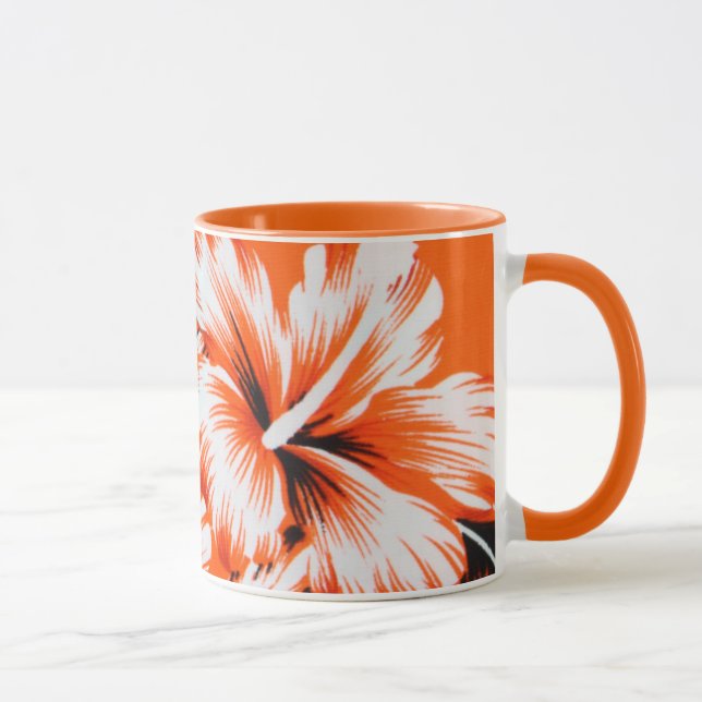 Caneca Fundo da Flor Hibiscus Havaiana (Direita)