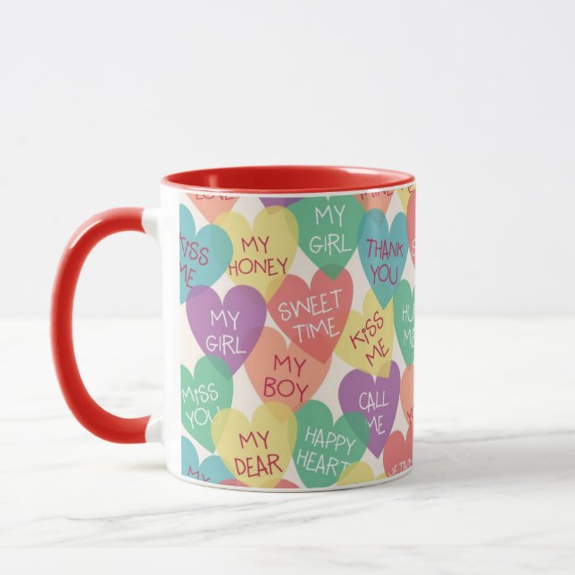 Caneca Fundo da forma do amor (Esquerda)