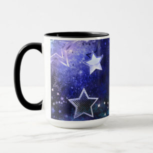 Caneca Fundo de Espaço com Estrelas