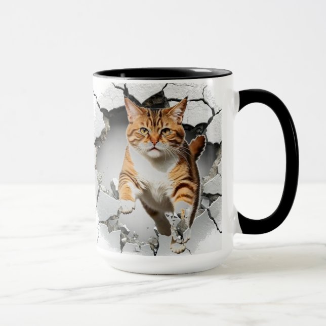 Caneca Fundo de gato bonito (Direita)
