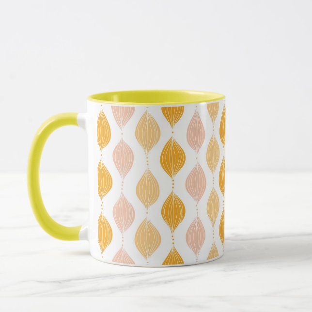 Caneca fundo do padrão de log do ouro Abstrato (Esquerda)