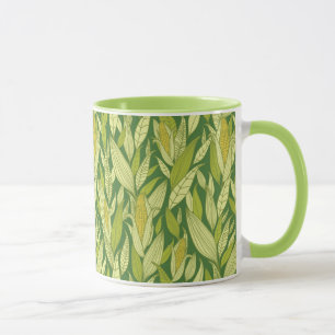 Caneca Fundo do teste padrão das plantas de milho