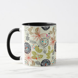 Caneca Fundo floral 2