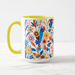 Caneca Fundo Floral Multicolor Exótico-32939