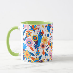 Caneca Fundo Floral Multicolor Exótico-32939