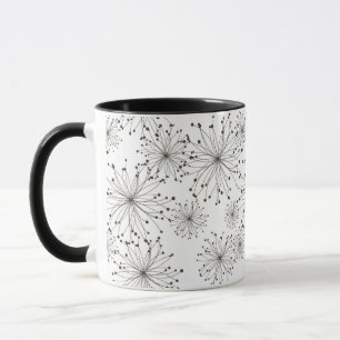 Caneca Fundo floral retro
