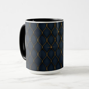 Caneca Fundo luxuoso com formas de ouro Mug