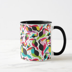 Caneca fundo toucan exótico do pássaro de Brasil