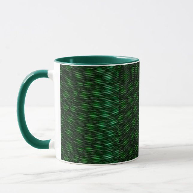 Caneca Fundo verde abstrato (Esquerda)