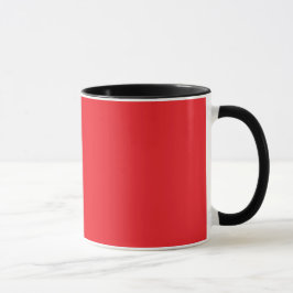 Caneca Fundo Vermelho Sólido