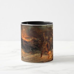Caneca Funeral de um Viking (por Frank Dicksee)