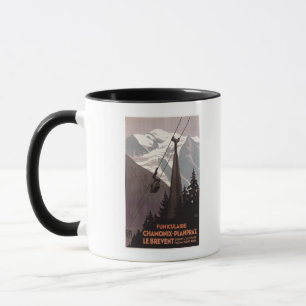 Caneca Funiculaire Le Brevent Cable Car Poster