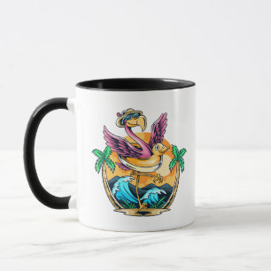 Caneca Funny Beach Tropical Flamingo Mug