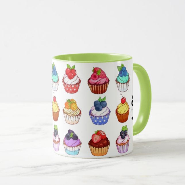 Caneca Funny bicolour cupcake coffee mug (Frente Esquerda)