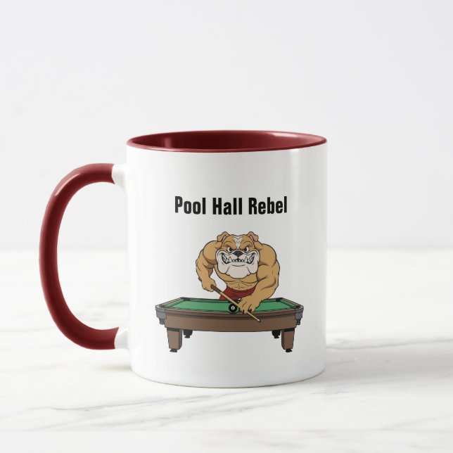 Caneca Funny Billiards Pool Hall Rebel Coffee Mugs (Esquerda)
