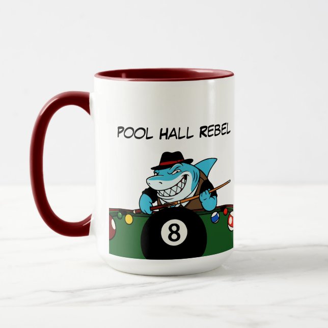 Caneca Funny Billiards Pool Rebel Jumbo Coffee Mugs (Esquerda)
