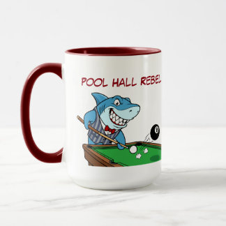 Caneca Funny Billiards Shark Rebel Jumbo Coffee Mugs