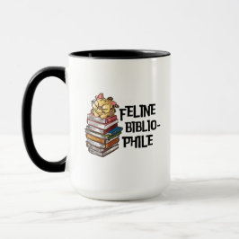 Caneca Funny Book Cat Lover Quote Feline Bibliophile