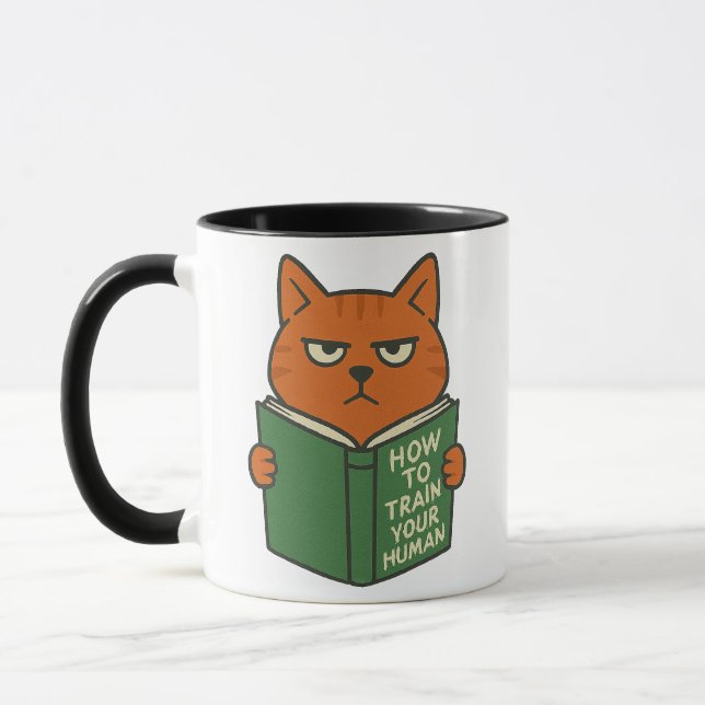 Caneca Funny Book Lover Cat Mug Cat Mom Cat Dad (Esquerda)