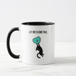 Caneca Funny Climbing Cat Catches Climbing Hold